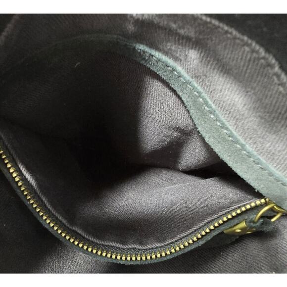 Madewell Slim Brooklyn Crossbody Bag Black Suede: Tortoise Chain Handle Edition - Picture 8 of 8